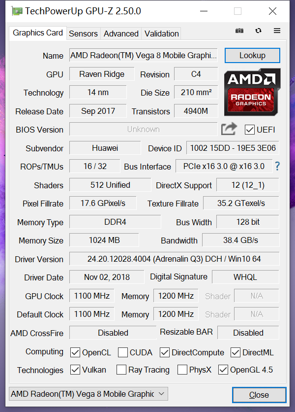 GPU-Z截图